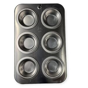 Vintage REMA Air Bake Muffin Pan 6 Cupcake Aluminum Insulated MIRRO